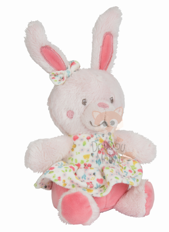  auguste soft toy pink rabbit flower bird 